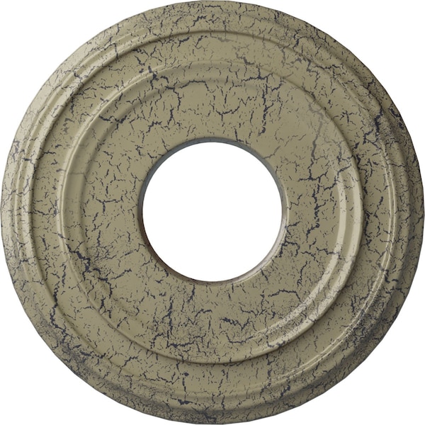 Ekena Millwork Classic Ceiling Medallion (Canopies up to 7 1/4"), 12 3/8"OD x 4"ID x 1 1/8"P, Castle Stone Crackle CM12CLCSC - main